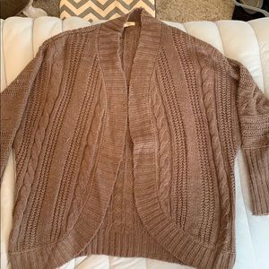 Brown knit cardigan